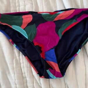 Athleta Multicolor Floral Print Bikini Bottoms - Navy, Pink, Green, Coral